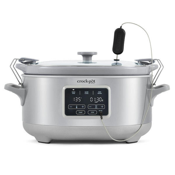 Crock-Pot® Programmable 7-Quart Cook & Carry Slow Cooker with Sous Vide, Stainless Steel — Product Details | Crockold 8837